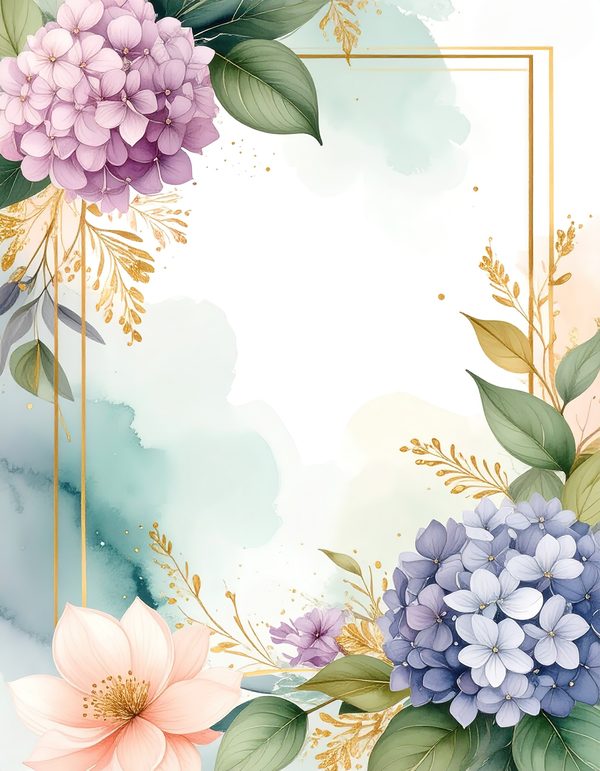 Hydrangea Digital Paper: Scrapbook Art, Floral Backgrounds (10 JPGs) — image 3