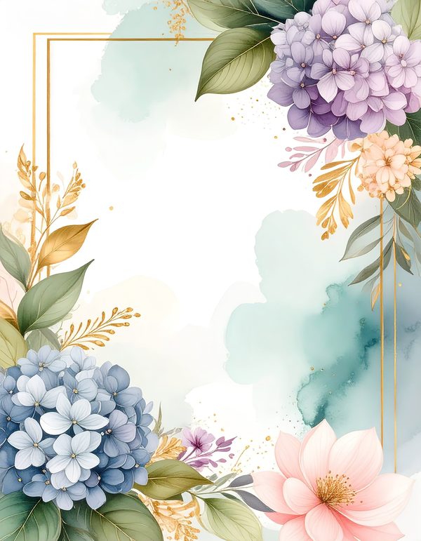 Hydrangea Digital Paper: Scrapbook Art, Floral Backgrounds (10 JPGs) — image 4