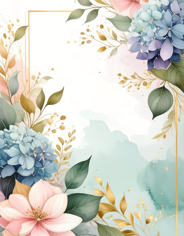 Hydrangea Digital Paper: Scrapbook Art, Floral Backgrounds (10 JPGs) — image 8
