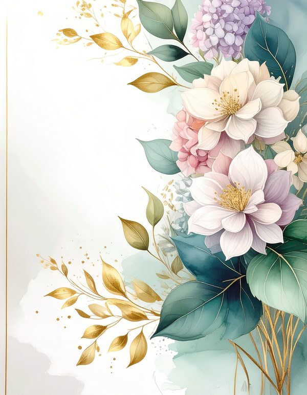 Hydrangea Digital Paper: Scrapbook Art, Floral Backgrounds (10 JPGs) — image 10