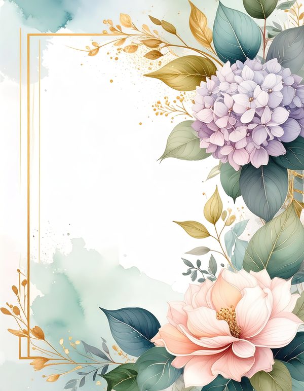 Hydrangea Digital Paper: Scrapbook Art, Floral Backgrounds (10 JPGs) — image 11
