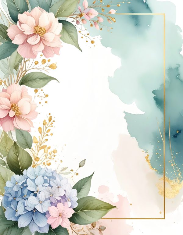 Hydrangea Digital Paper: Scrapbook Art, Floral Backgrounds (10 JPGs) — image 12