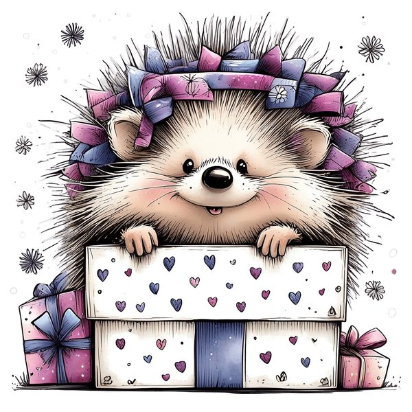 45 Whimsical Hedgehog Clipart Bundle - Watercolor Sketch Style - PNG - Commercial Use — image 36