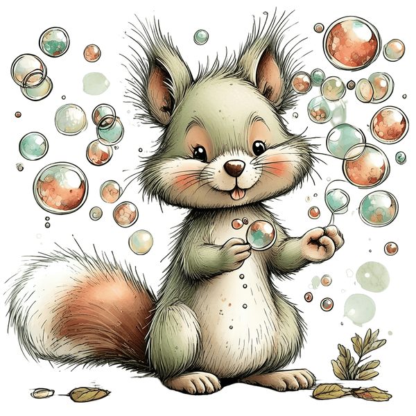 45 Whimsical Squirrels Clipart Bundle - Watercolor Sketch Style - PNG - Commercial Use — image 5