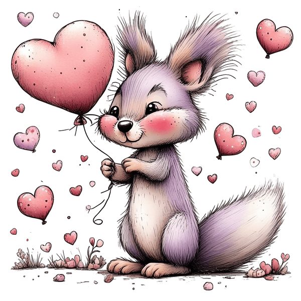 45 Whimsical Squirrels Clipart Bundle - Watercolor Sketch Style - PNG - Commercial Use — image 8