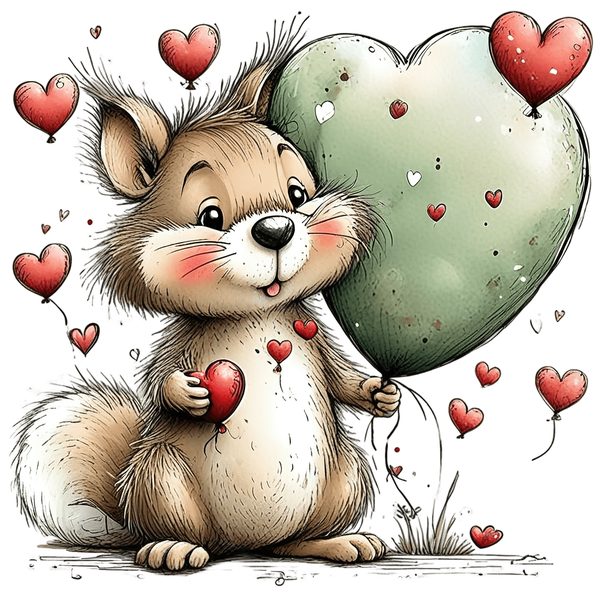 45 Whimsical Squirrels Clipart Bundle - Watercolor Sketch Style - PNG - Commercial Use — image 9