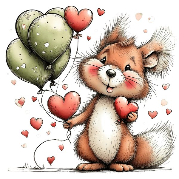 45 Whimsical Squirrels Clipart Bundle - Watercolor Sketch Style - PNG - Commercial Use — image 10