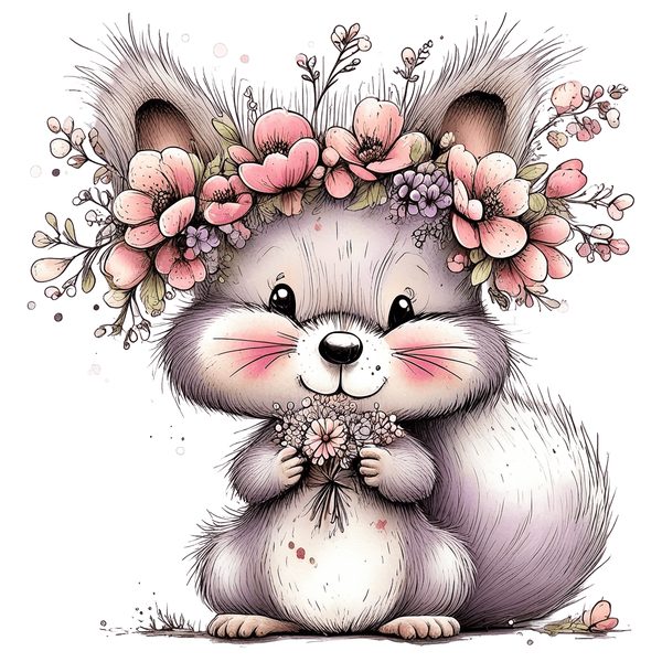 45 Whimsical Squirrels Clipart Bundle - Watercolor Sketch Style - PNG - Commercial Use — image 20