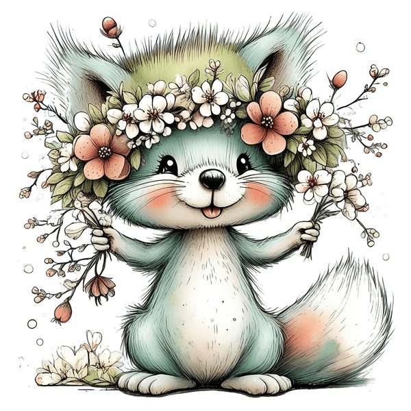 45 Whimsical Squirrels Clipart Bundle - Watercolor Sketch Style - PNG - Commercial Use — image 24