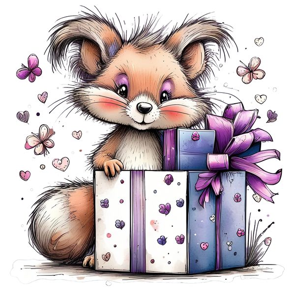 45 Whimsical Squirrels Clipart Bundle - Watercolor Sketch Style - PNG - Commercial Use — image 35