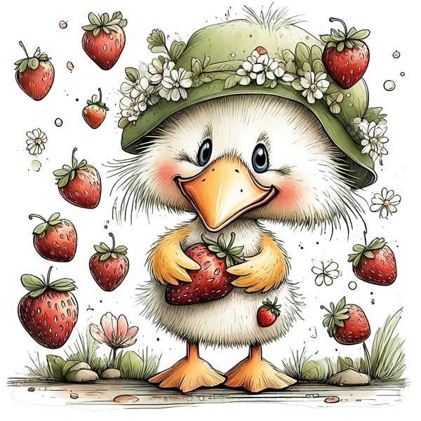 45 Whimsical Duckling Clipart Bundle - Watercolor Sketch Style - PNG - Commercial Use — image 6
