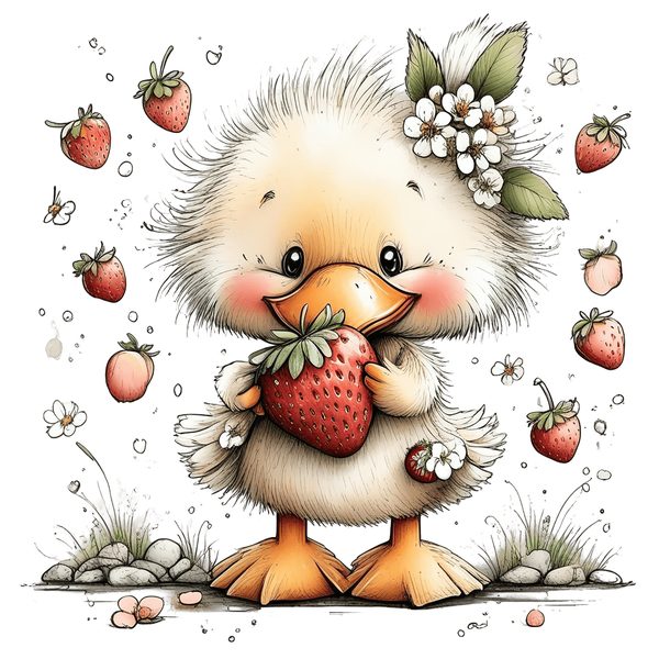 45 Whimsical Duckling Clipart Bundle - Watercolor Sketch Style - PNG - Commercial Use — image 7