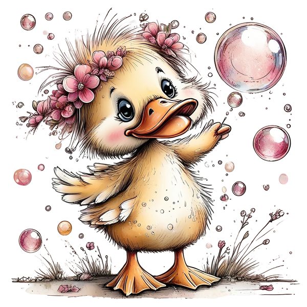 45 Whimsical Duckling Clipart Bundle - Watercolor Sketch Style - PNG - Commercial Use — image 9