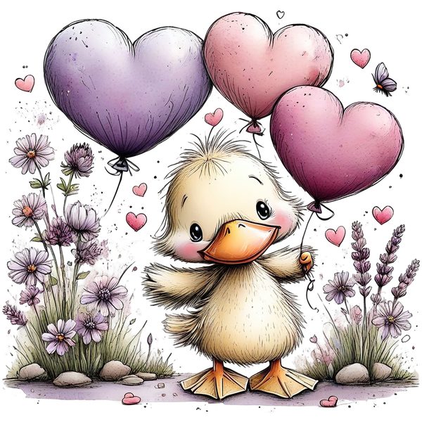 45 Whimsical Duckling Clipart Bundle - Watercolor Sketch Style - PNG - Commercial Use — image 13
