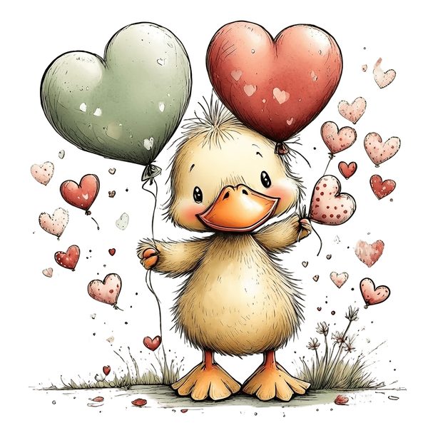 45 Whimsical Duckling Clipart Bundle - Watercolor Sketch Style - PNG - Commercial Use — image 14