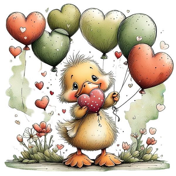 45 Whimsical Duckling Clipart Bundle - Watercolor Sketch Style - PNG - Commercial Use — image 16