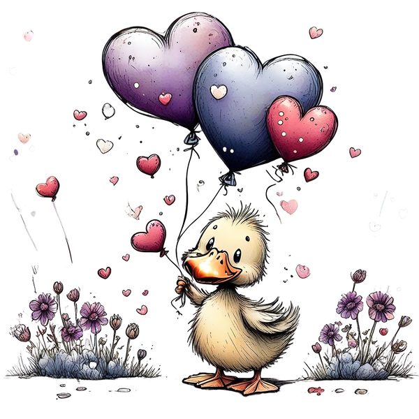 45 Whimsical Duckling Clipart Bundle - Watercolor Sketch Style - PNG - Commercial Use — image 19