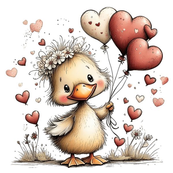 45 Whimsical Duckling Clipart Bundle - Watercolor Sketch Style - PNG - Commercial Use — image 20