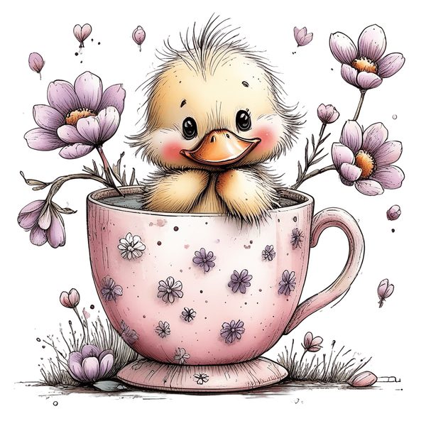 45 Whimsical Duckling Clipart Bundle - Watercolor Sketch Style - PNG - Commercial Use — image 22