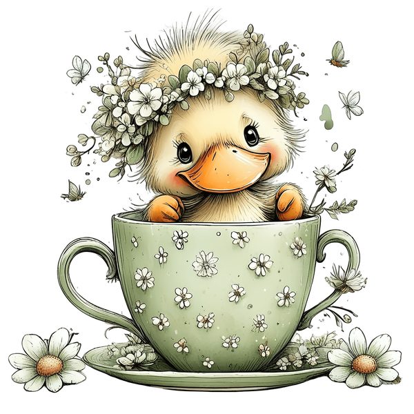 45 Whimsical Duckling Clipart Bundle - Watercolor Sketch Style - PNG - Commercial Use — image 23
