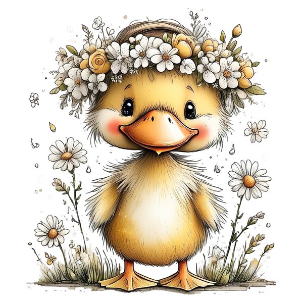45 Whimsical Duckling Clipart Bundle - Watercolor Sketch Style - PNG - Commercial Use — image 28