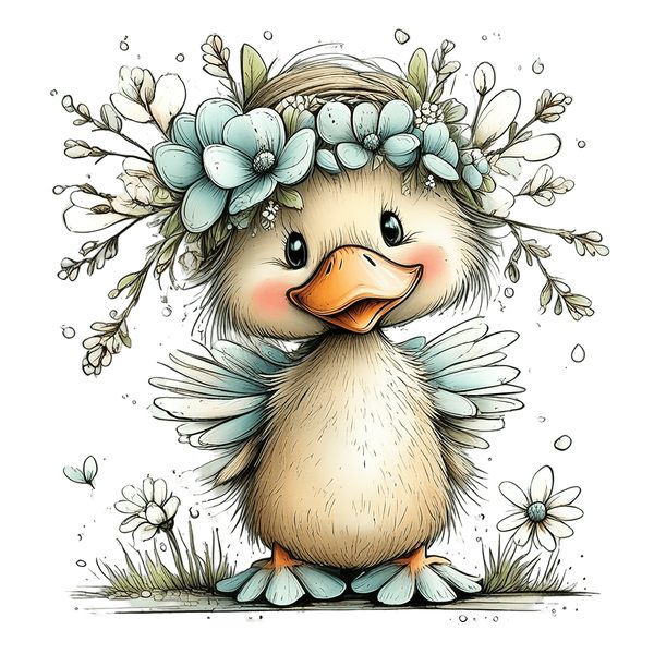 45 Whimsical Duckling Clipart Bundle - Watercolor Sketch Style - PNG - Commercial Use — image 30