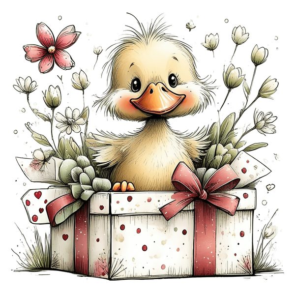 45 Whimsical Duckling Clipart Bundle - Watercolor Sketch Style - PNG - Commercial Use — image 35