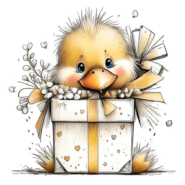45 Whimsical Duckling Clipart Bundle - Watercolor Sketch Style - PNG - Commercial Use — image 36