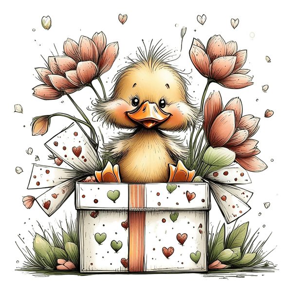 45 Whimsical Duckling Clipart Bundle - Watercolor Sketch Style - PNG - Commercial Use — image 39