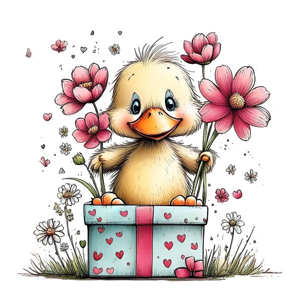 45 Whimsical Duckling Clipart Bundle - Watercolor Sketch Style - PNG - Commercial Use — image 40