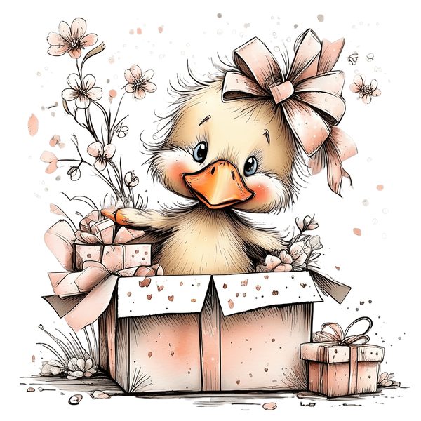 45 Whimsical Duckling Clipart Bundle - Watercolor Sketch Style - PNG - Commercial Use — image 41