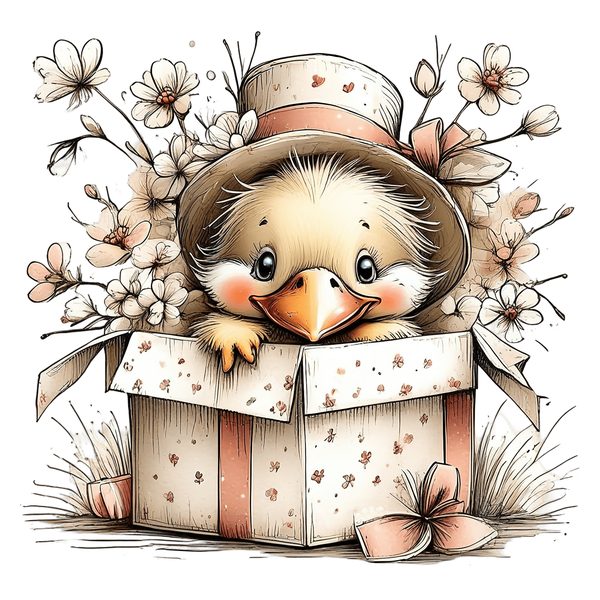 45 Whimsical Duckling Clipart Bundle - Watercolor Sketch Style - PNG - Commercial Use — image 43