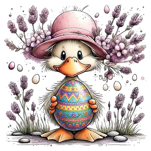 45 Whimsical Duckling Clipart Bundle - Watercolor Sketch Style - PNG - Commercial Use — image 44