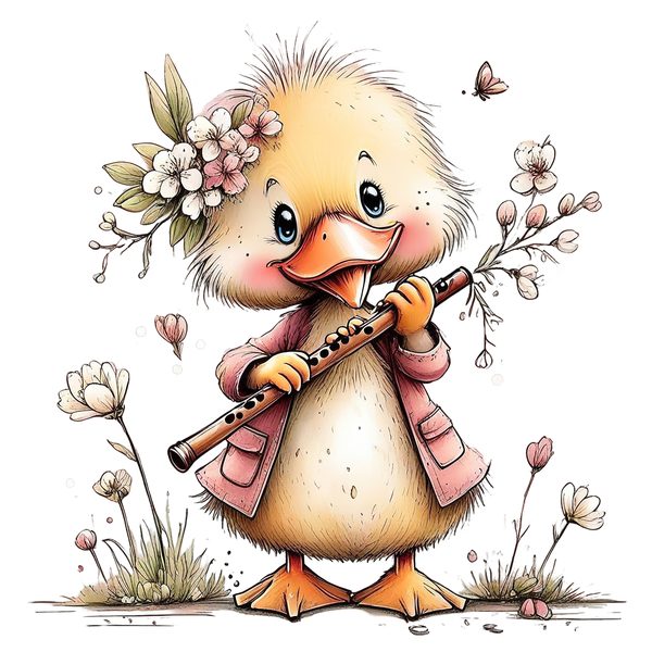 45 Whimsical Duckling Clipart Bundle - Watercolor Sketch Style - PNG - Commercial Use — image 45