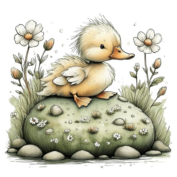 45 Whimsical Duckling Clipart Bundle - Watercolor Sketch Style - PNG - Commercial Use — image 47
