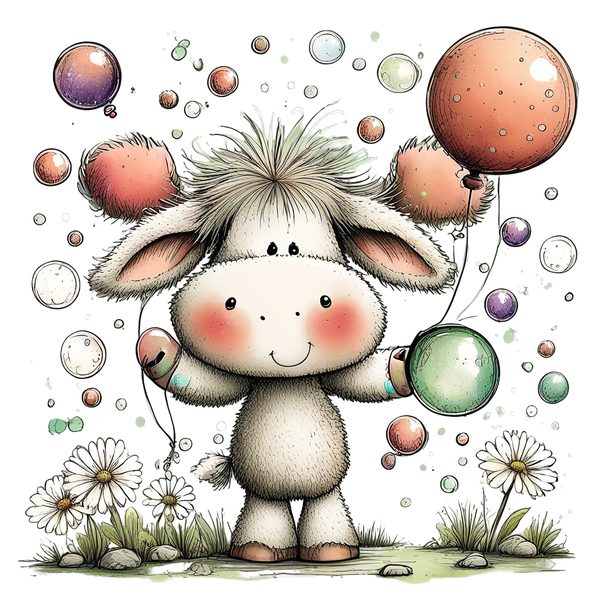 45 Whimsical Little Lamb Lamb Clipart Bundle | Watercolor Sketch Style | Commercial Use — image 7