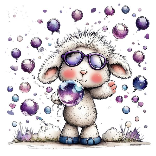 45 Whimsical Little Lamb Lamb Clipart Bundle | Watercolor Sketch Style | Commercial Use — image 8
