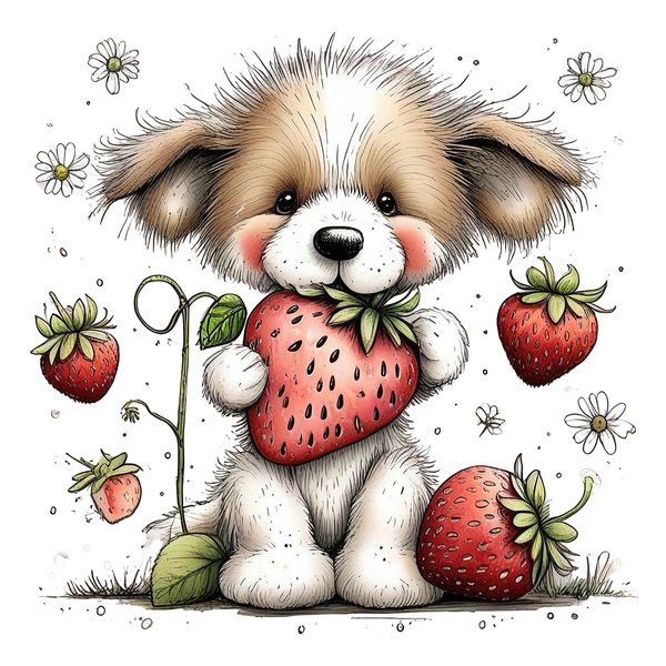 45 Whimsical Puppy Clipart Bundle | Watercolor Sketch Style | Commercial Use — image 6