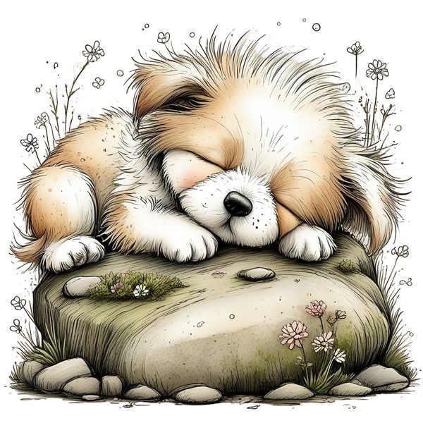 45 Whimsical Puppy Clipart Bundle | Watercolor Sketch Style | Commercial Use — image 40