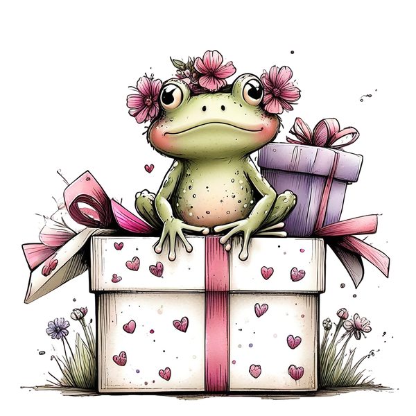 45 Whimsical Frog Clipart | Watercolor Sketch Style | Commercial Use — image 28