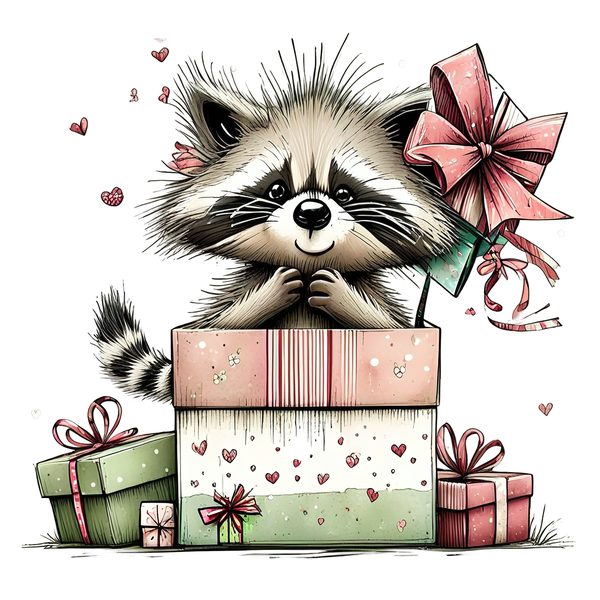 45 Whimsical Raccoon Clipart Bundle | Watercolor Sketch Style | Commercial Use — image 31