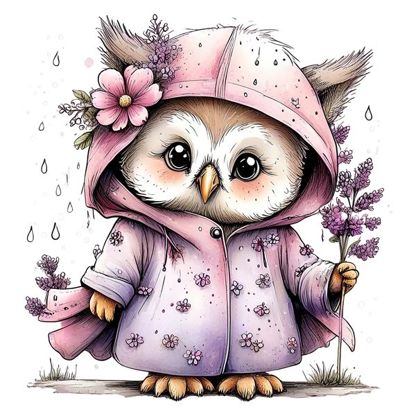 45 Whimsical Owls Clipart Bundle | Watercolor Sketch Style | Commercial Use — image 1