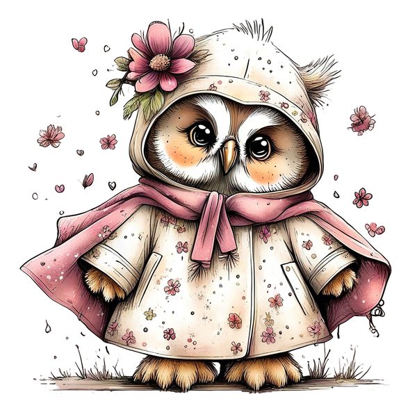 45 Whimsical Owls Clipart Bundle | Watercolor Sketch Style | Commercial Use — image 2