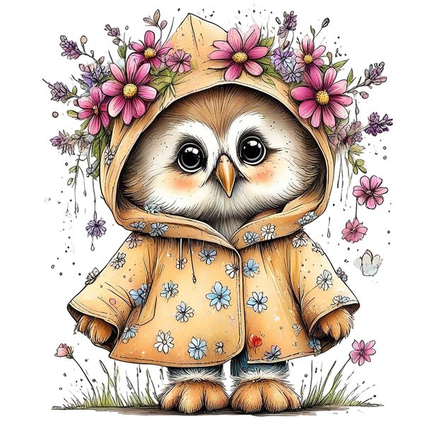 45 Whimsical Owls Clipart Bundle | Watercolor Sketch Style | Commercial Use — image 4