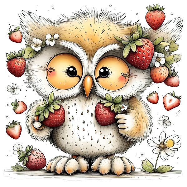 45 Whimsical Owls Clipart Bundle | Watercolor Sketch Style | Commercial Use — image 7