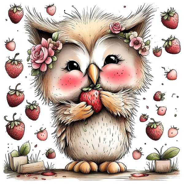 45 Whimsical Owls Clipart Bundle | Watercolor Sketch Style | Commercial Use — image 8