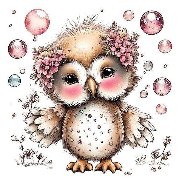 45 Whimsical Owls Clipart Bundle | Watercolor Sketch Style | Commercial Use — image 12