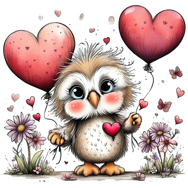 45 Whimsical Owls Clipart Bundle | Watercolor Sketch Style | Commercial Use — image 17