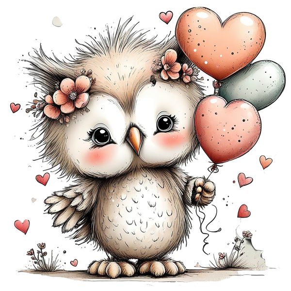 45 Whimsical Owls Clipart Bundle | Watercolor Sketch Style | Commercial Use — image 18