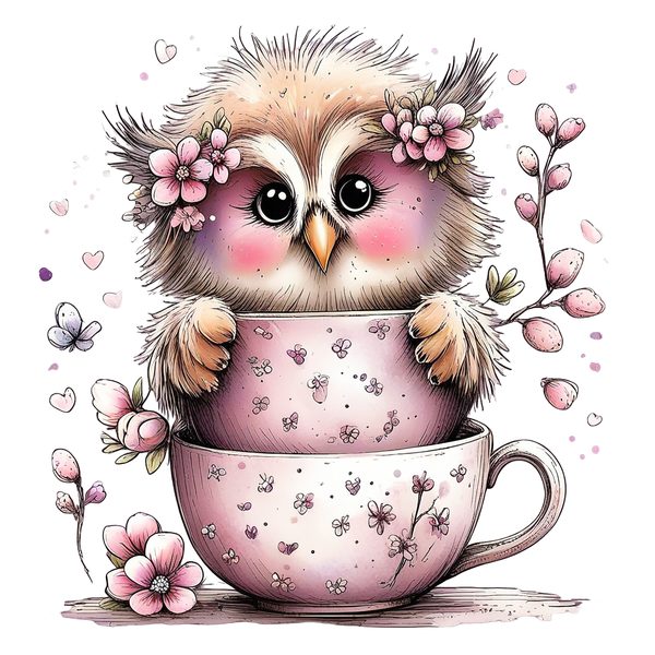 45 Whimsical Owls Clipart Bundle | Watercolor Sketch Style | Commercial Use — image 25